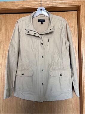 Talbots Small Light Beige Utility Jacket